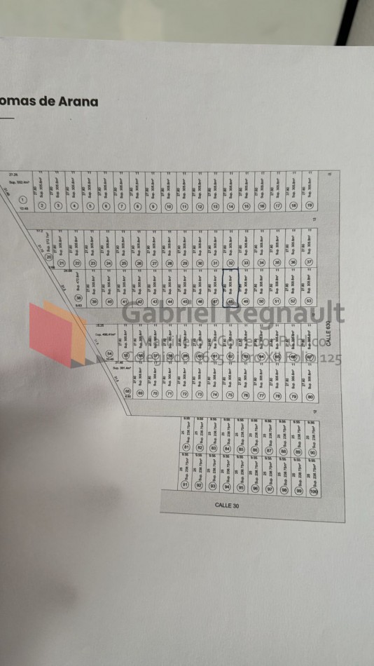 Lote Lomas de Arana calle 30 y 630 